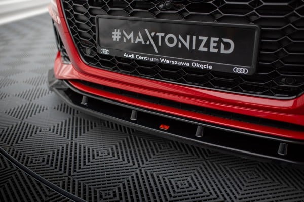 MAXTON DESIGN - Spoiler pod predný nárazník V.2 AUDI RS4 B9 FACELIFT ,Čierny lesk – Obrázok 3
