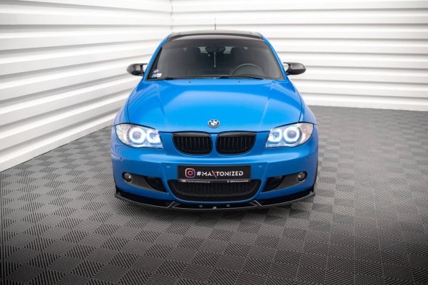 MAXTON DESIGN - Spoiler pod predný nárazník V.2 vhodné pre BMW 1 M-PACK E87 FACELIFT, Čierny lesk – Obrázok 2