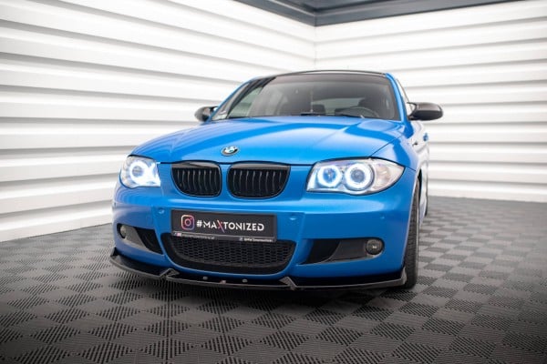 MAXTON DESIGN - Spoiler pod predný nárazník V.2 vhodné pre BMW 1 M-PACK E87 FACELIFT, Čierny lesk – Obrázok 4