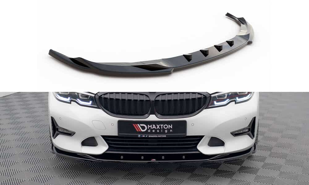 MAXTON DESIGN - Spoiler pod predný nárazník V.2 BMW 3 SPORT LINE G20 / G21 ,Čierny lesk