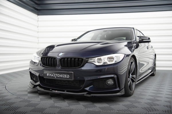 MAXTON DESIGN - Spoiler pod predný nárazník V.2 vhodné pre BMW 4 GRAN COUPE M-PACK F36 ,Čierny lesk – Obrázok 3