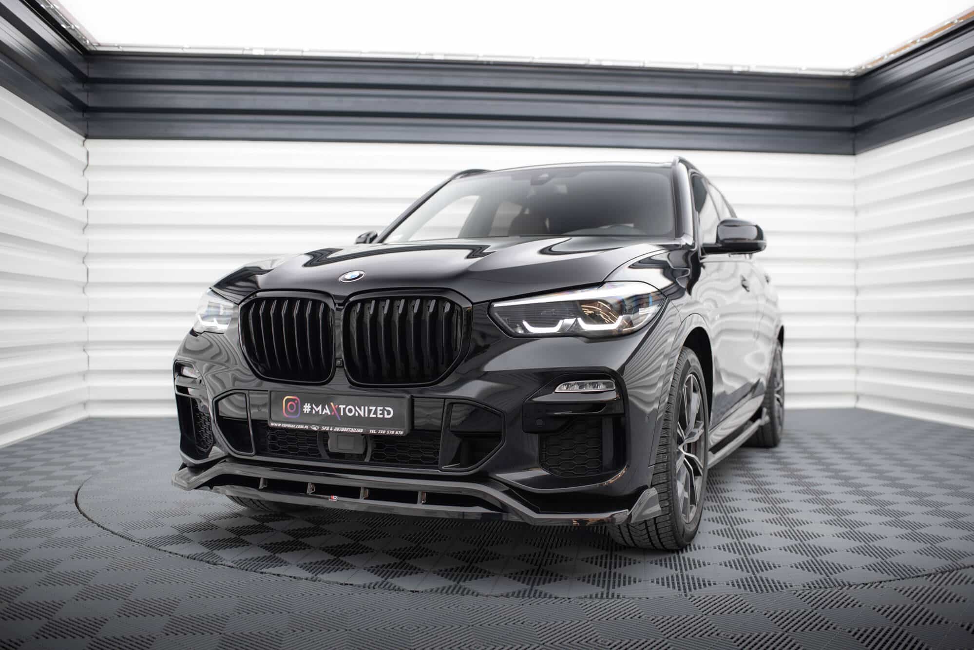 MAXTON DESIGN -Spoiler pod predný nárazník V.2 vhodné pre BMW X5 M-PACK G05, Čierny lesk – Obrázok 2