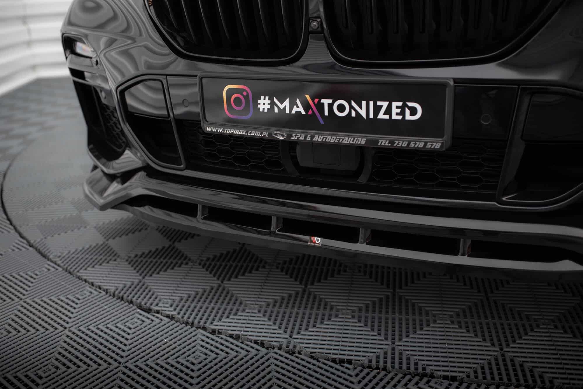 MAXTON DESIGN -Spoiler pod predný nárazník V.2 vhodné pre BMW X5 M-PACK G05, Čierny lesk – Obrázok 4