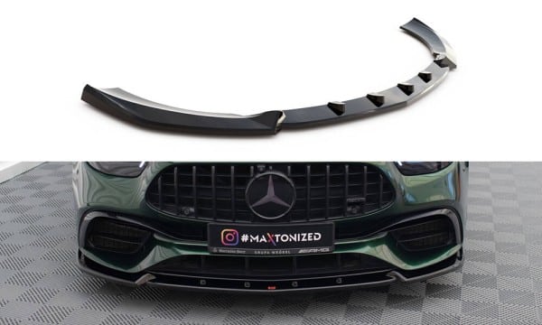 MAXTON DESIGN - Spoiler pod predný nárazník MERCEDES-AMG E63 W213 FACELIFT, Čierny lesk