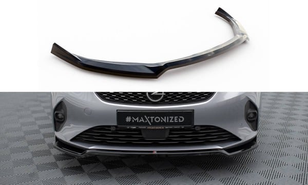 MAXTON DESIGN - Spoiler pod predný nárazník OPEL CORSA F ( MK6), Čierny lesk