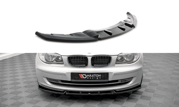 MAXTON DESIGN - Spoiler pod predný nárazník V.3 vhodné pre BMW 1 E81 FACELIFT ,Čierny lesk