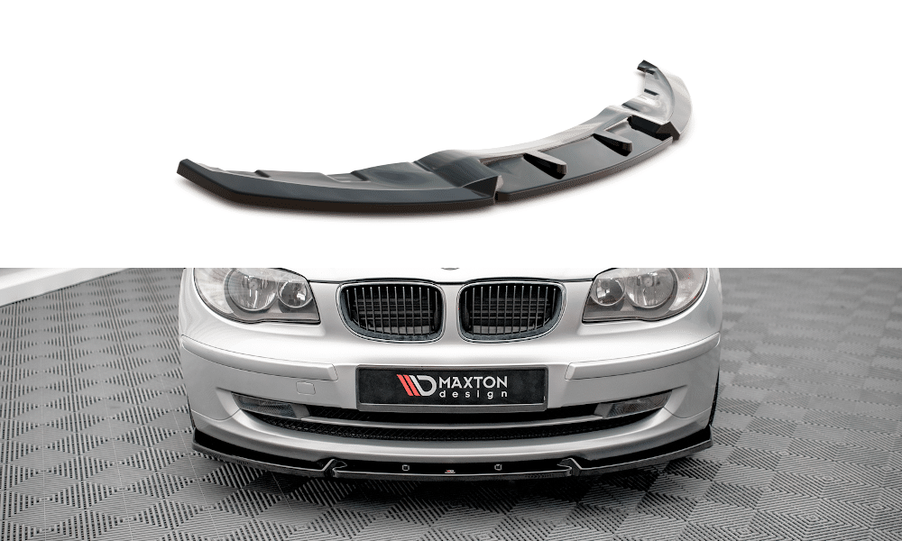 MAXTON DESIGN - Spoiler pod predný nárazník V.3 vhodné pre BMW 1 E81 FACELIFT ,Čierny lesk