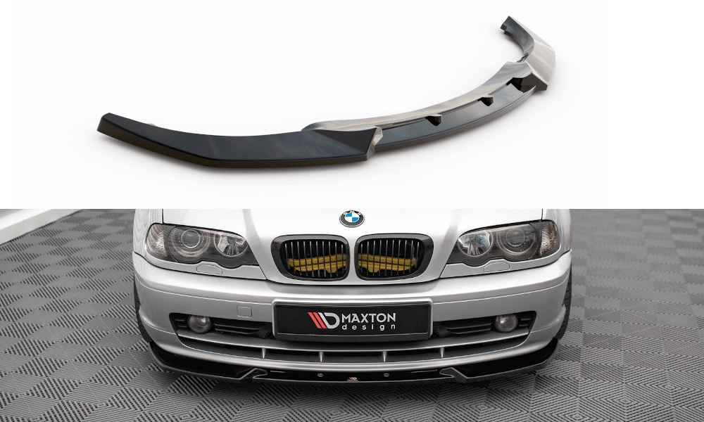 MAXTON DESIGN - Spoiler pod predný nárazník vhodné pre BMW 3 COUPE E46 ,Čierny lesk