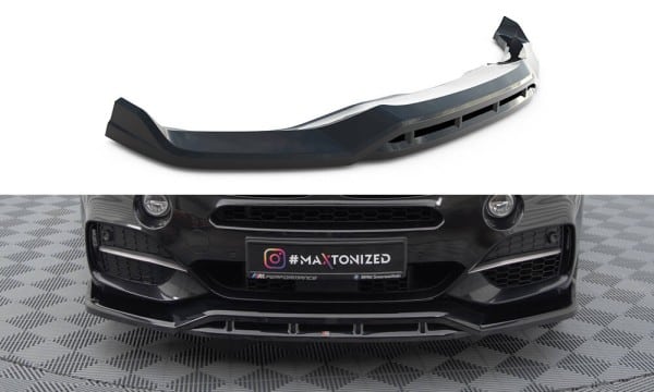 MAXTON DESIGN - Spoiler pod predný nárazník V.3 vhodné pre BMW X5 M-PACK F15, Čierny lesk