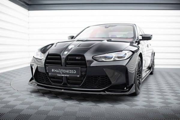 MAXTON DESIGN - Spoiler pod predný nárazník V.4 CSL LOOK vhodné pre BMW M4 G82 , Čierny lesk – Obrázok 8