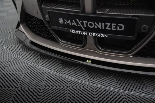 MAXTON DESIGN - Spoiler pod predný nárazník V.4 CSL LOOK vhodné pre BMW M4 G82 , Čierny lesk – Obrázok 2