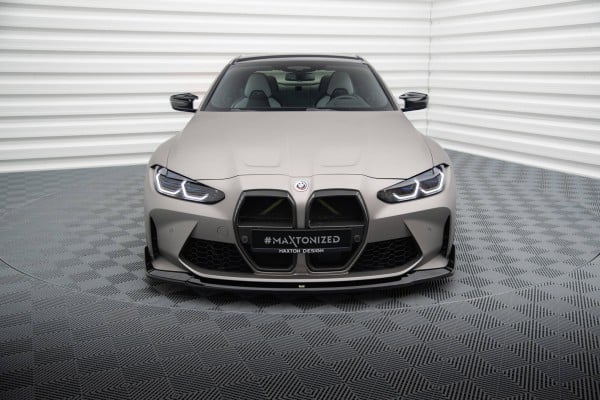 MAXTON DESIGN - Spoiler pod predný nárazník V.4 CSL LOOK vhodné pre BMW M4 G82 , Čierny lesk – Obrázok 4