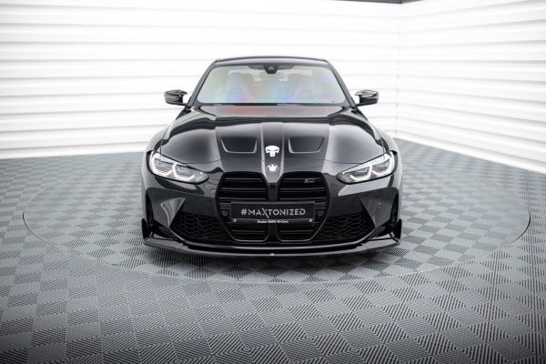 MAXTON DESIGN - Spoiler pod predný nárazník V.4 CSL LOOK vhodné pre BMW M4 G82 , Čierny lesk – Obrázok 7