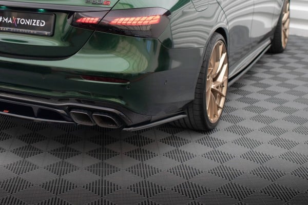 MAXTON DESIGN - Bočné spojlere pod zadný nárazník MERCEDES-AMG E63 W213 FACELIFT, Čierny lesk – Obrázok 4