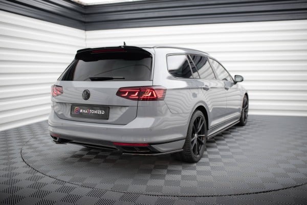 MAXTON DESIGN - Bočné spojlere zadný nárazník VOLKSWAGEN PASSAT R-LINE B8 FACELIFT, Čierny lesk – Obrázok 3