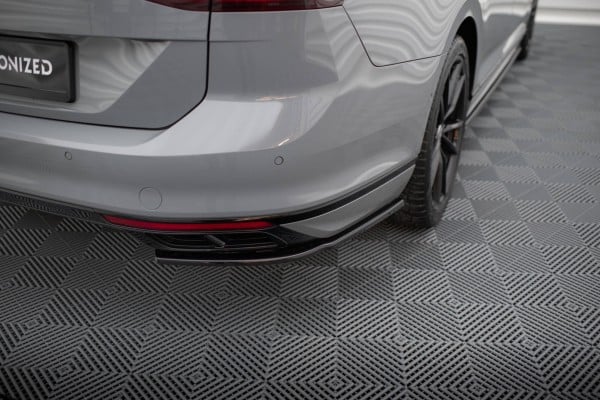 MAXTON DESIGN - Bočné spojlere zadný nárazník VOLKSWAGEN PASSAT R-LINE B8 FACELIFT, Čierny lesk – Obrázok 4