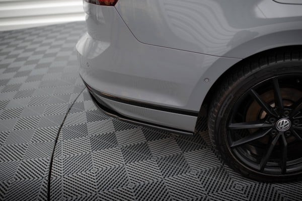 MAXTON DESIGN - Bočné spojlere zadný nárazník VOLKSWAGEN PASSAT R-LINE B8 FACELIFT, Čierny lesk – Obrázok 5