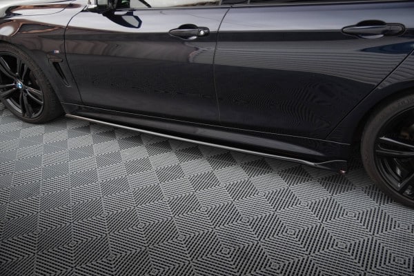MAXTON DESIGN - Lišty pod bočné prahy  vhodné pre BMW 4 GRAN COUPE M-PACK F36 ,Čierny lesk – Obrázok 2