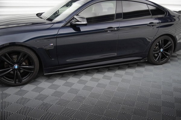 MAXTON DESIGN - Lišty pod bočné prahy  vhodné pre BMW 4 GRAN COUPE M-PACK F36 ,Čierny lesk – Obrázok 3