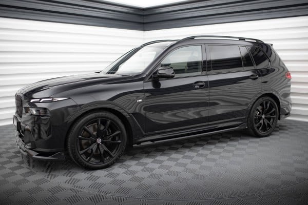 MAXTON DESIGN - Lišty pod bočné prahy vhodné pre BMW X7 M-PACK G07 FACELIFT, Čierny lesk – Obrázok 3
