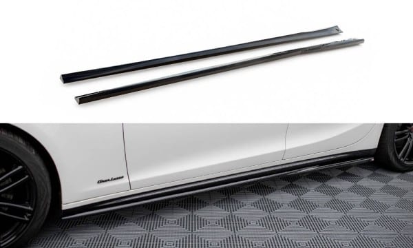 MAXTON DESIGN - Lišty pod bočné prahy MASERATI GHIBLI MK3 FACELIFT, Čierny lesk