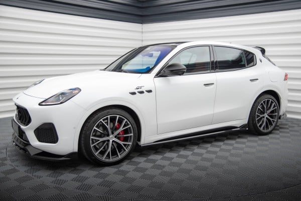 MAXTON DESIGN - Lišty pod bočné prahy MASERATI GRECALE GT / MODENA MK1, Čierny lesk – Obrázok 2