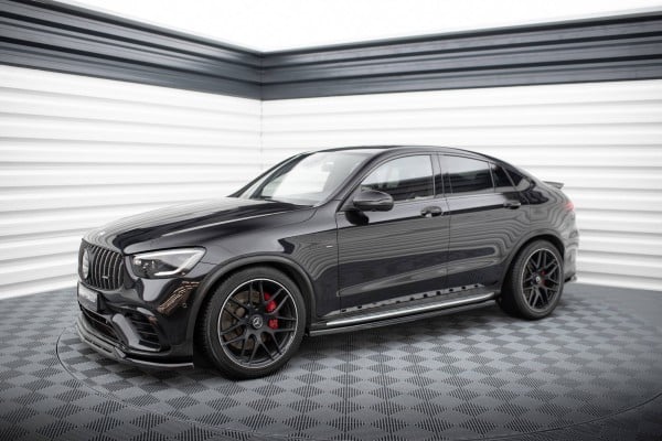 MAXTON DESIGN - Lišty pod bočné prahy  MERCEDES-AMG GLC 63 SUV / COUPE X253 / C253, Čierny lesk – Obrázok 2