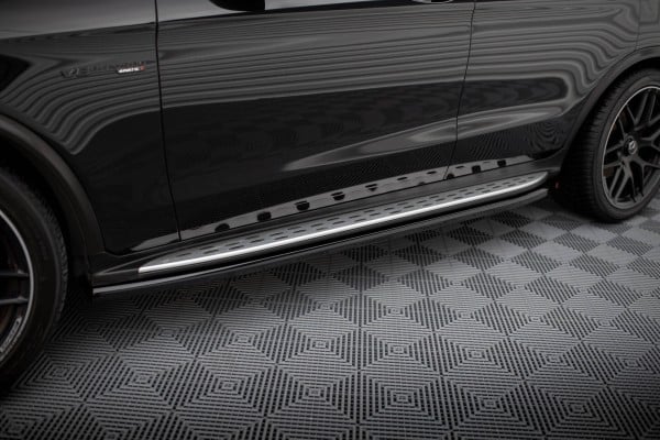 MAXTON DESIGN - Lišty pod bočné prahy  MERCEDES-AMG GLC 63 SUV / COUPE X253 / C253, Čierny lesk – Obrázok 3