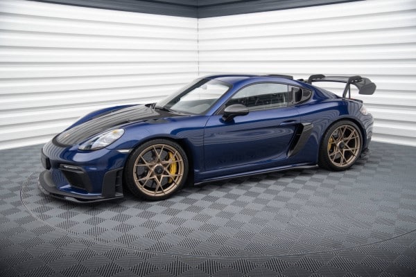 MAXTON DESIGN -Lišty pod bočné prahy  PORSCHE 718 CAYMAN GT4 RS 982C, Čierny lesk – Obrázok 4