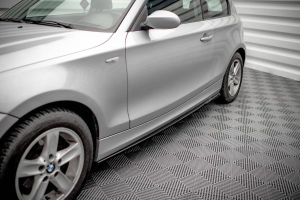 MAXTON DESIGN - Lišty pod bočné prahy  vhodné pre BMW 1 E81 FACELIFT ,Čierny lesk – Obrázok 2