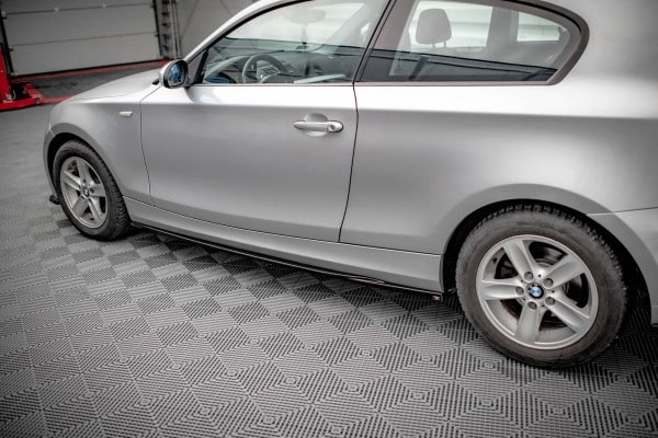 MAXTON DESIGN - Lišty pod bočné prahy  vhodné pre BMW 1 E81 FACELIFT ,Čierny lesk – Obrázok 4