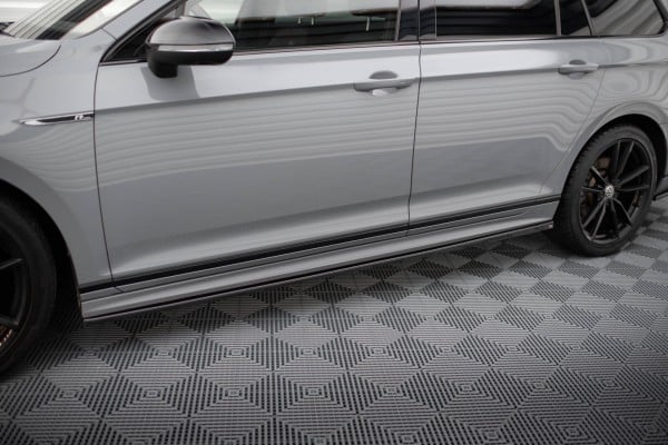 MAXTON DESIGN - Lišty pod bočné prahy VOLKSWAGEN PASSAT R-LINE B8 FACELIFT, Čierny lesk – Obrázok 3