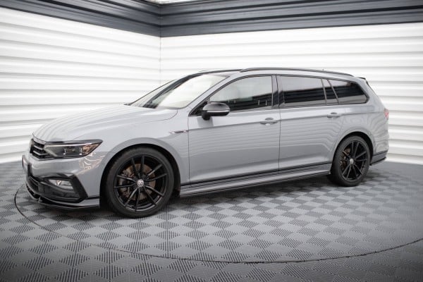 MAXTON DESIGN - Lišty pod bočné prahy VOLKSWAGEN PASSAT R-LINE B8 FACELIFT, Čierny lesk – Obrázok 4