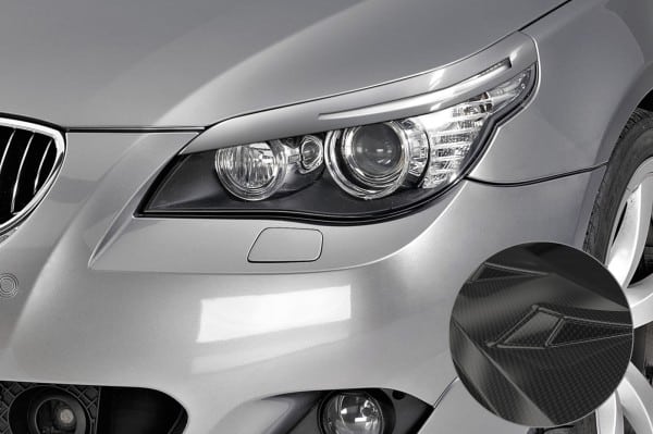 Scheinwerferblenden Carbon Look fĂĽr BMW 5er E60 / E61 SB121-C