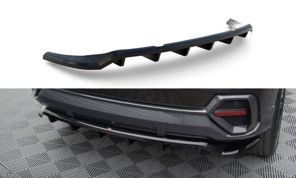 MAXTON DESIGN - Spoiler pod zadný nárazník, AUDI Q3 SPORTBACK F3, Čierny lesk