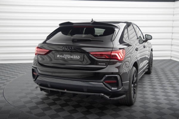 MAXTON DESIGN - Spoiler pod zadný nárazník, AUDI Q3 SPORTBACK F3, Čierny lesk – Obrázok 4