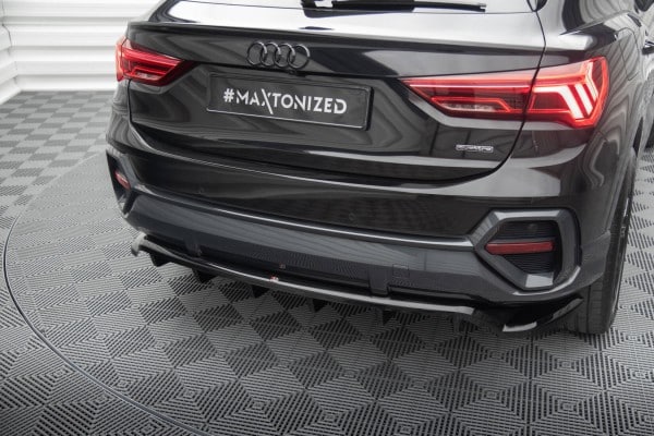 MAXTON DESIGN - Spoiler pod zadný nárazník, AUDI Q3 SPORTBACK F3, Čierny lesk – Obrázok 5