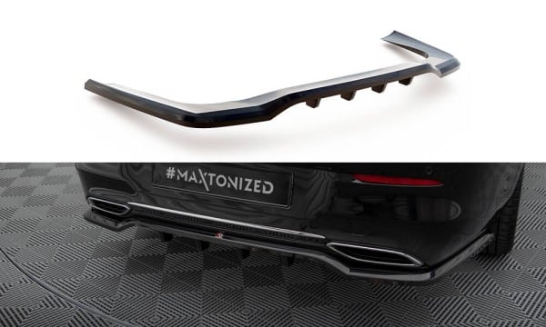MAXTON DESIGN - Spoiler pod zadný nárazník ,MERCEDES-BENZ CLA COUPE C118 , Čierny lesk