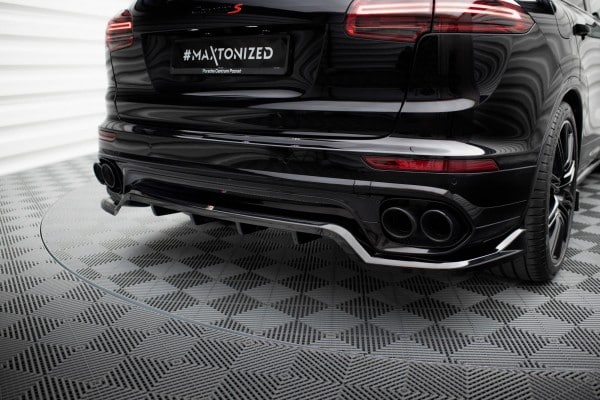 MAXTON DESIGN - Spoiler pod zadný nárazník, PORSCHE CAYENNE MK2 FACELIFT, Čierny lesk – Obrázok 5
