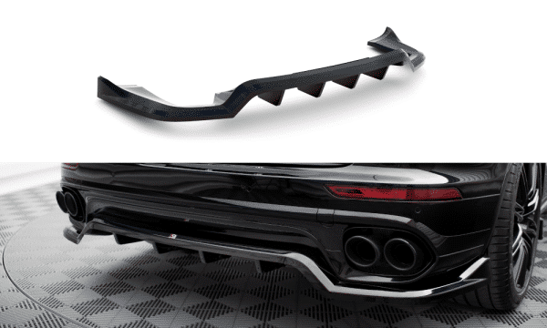 MAXTON DESIGN - Spoiler pod zadný nárazník, PORSCHE CAYENNE MK2 FACELIFT, Čierny lesk