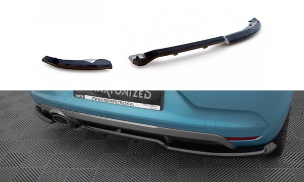 MAXTON DESIGN - Spoiler pod zadný nárazník V.1, RENAULT CLIO R.S. LINE MK5 Čierny lesk