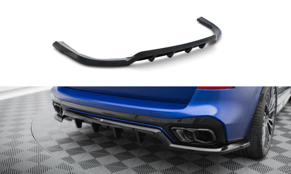 MAXTON DESIGN - Spoiler pod zadný nárazník V.1 , BMW X5 M-PACK G05 FACELIFT, Čierny lesk