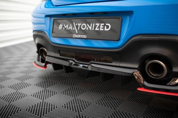 MAXTON DESIGN - Spoiler pod zadný nárazník V.2,TOYOTA GR86 MK1, Čierny lesk + Červená – Obrázok 6