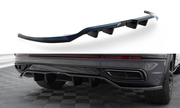 MAXTON DESIGN - Spoiler pod zadný nárazník VOLKSWAGEN TIGUAN R-LINE MK2 FACELIFT, Čierny lesk