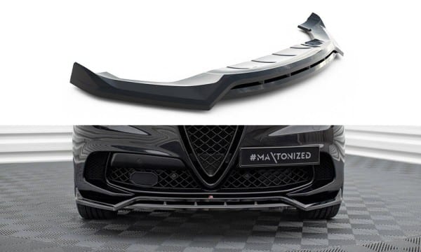 MAXTON DESIGN - Spoiler pod predný nárazník ALFA ROMEO STELVIO QUADRIFOGLIO MK1, Čierny lesk
