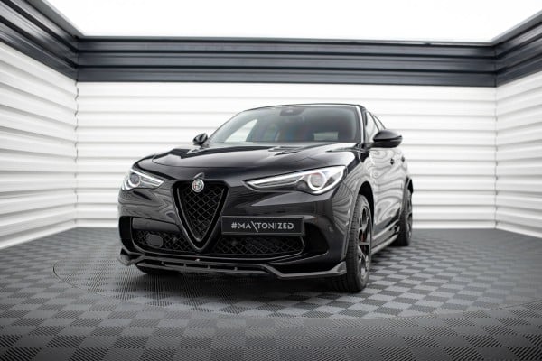 MAXTON DESIGN - Spoiler pod predný nárazník ALFA ROMEO STELVIO QUADRIFOGLIO MK1, Čierny lesk – Obrázok 2