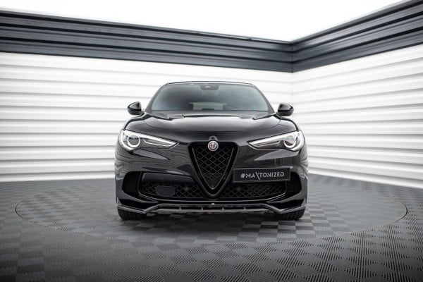 MAXTON DESIGN - Spoiler pod predný nárazník ALFA ROMEO STELVIO QUADRIFOGLIO MK1, Čierny lesk – Obrázok 3