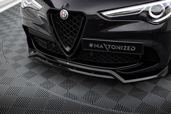 MAXTON DESIGN - Spoiler pod predný nárazník ALFA ROMEO STELVIO QUADRIFOGLIO MK1, Čierny lesk – Obrázok 4