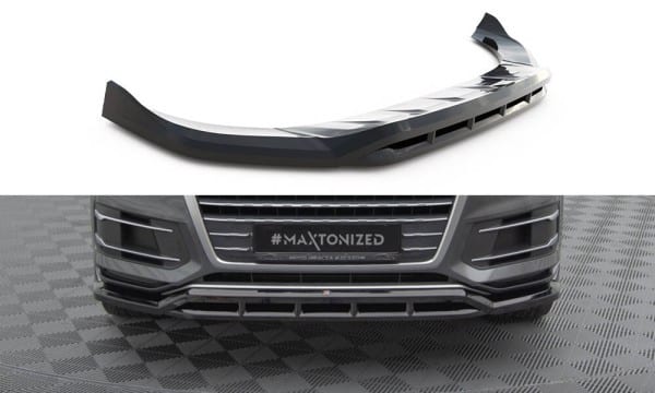MAXTON DESIGN - Spoiler predného nárazníka ,AUDI Q7 MK2 , Čierny lesk