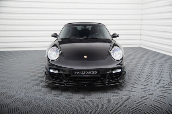 MAXTON DESIGN - Spoiler pod predný nárazník, PORSCHE 911 TURBO 997 , Čierny lesk – Obrázok 2